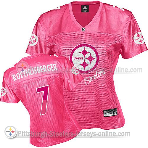 Steelers 7 Roethlisberger Pink 2011 Fem Fan Women Jerseys