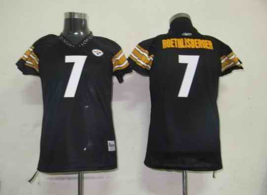 Steelers 7 Roethlisberger black women Jerseys