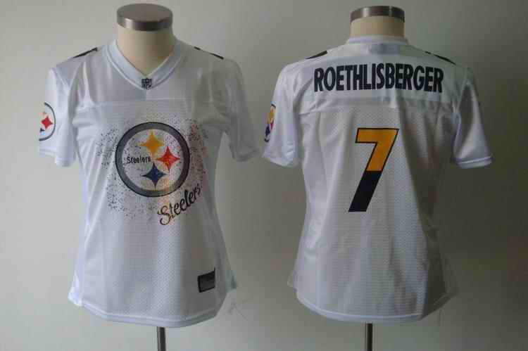 Steelers 7 Rothlisberger white 2011 fem fan women Jerseys