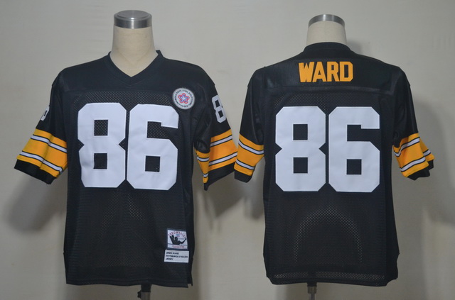 Steelers 86 Ward Black Throwback Jerseys