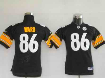 Steelers 86 Ward black kids Jerseys