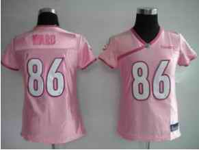 Steelers 86 Ward pink women Jerseys