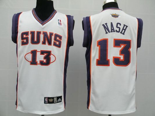 Suns 13 S.Nash White Jerseys
