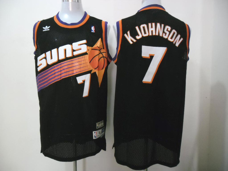 Suns 7 K.Johnson Black Jerseys