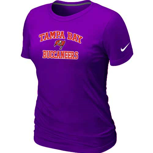 Tampa Bay Buccaneers Women's Heart & Soul Purple T-Shirt - Click Image to Close