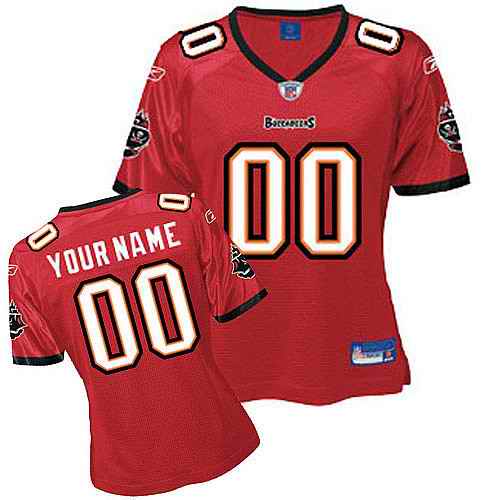 Tampa Bay Buccaneers Women Customized Red Jersey