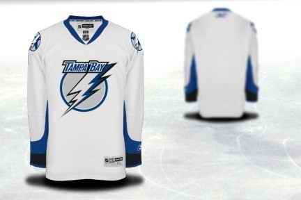 Tampa Bay Lightning Men Customized White Jersey