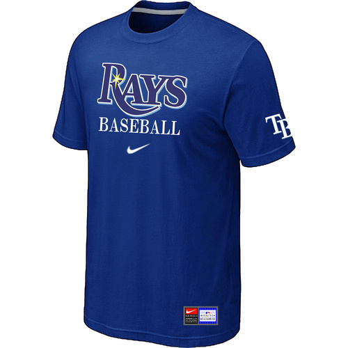 Tampa Bay Rays Blue Nike Short Sleeve Practice T-Shirt