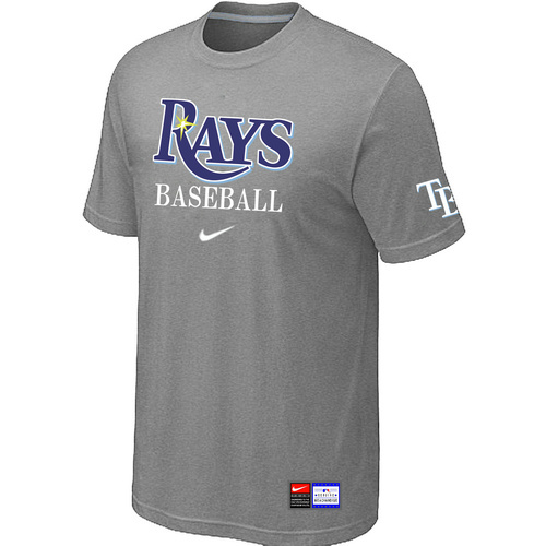 Tampa Bay Rays L.Grey Nike Short Sleeve Practice T-Shirt