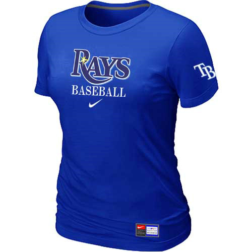 Tampa Bay Rays Nike Women's Blue Short Sleeve Practice T-Shirt