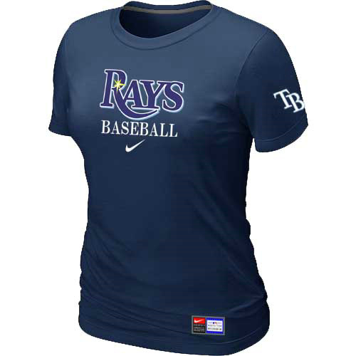 Tampa Bay Rays Nike Women's D.Blue Short Sleeve Practice T-Shirt