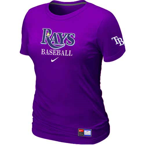 Tampa Bay Rays Nike Women's Purple Short Sleeve Practice T-Shirt