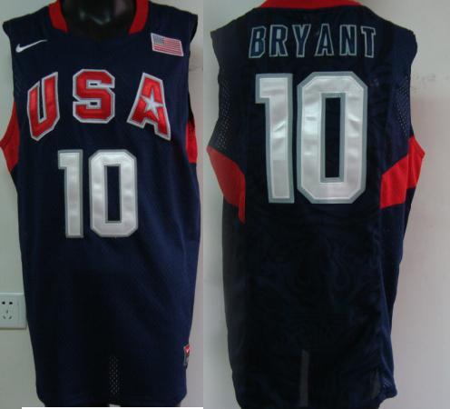 Team USA 10 Bryant Blue Jerseys