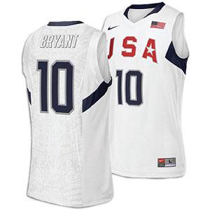 Team USA 10 Bryant White Jerseys