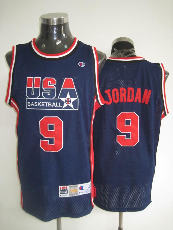 Team USA 9 Jordan Blue Jerseys