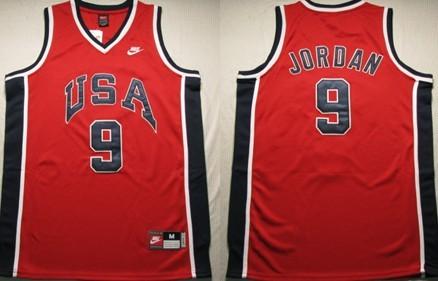 Team USA 9 Jordan Red Jerseys