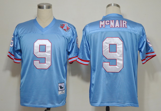 Tennessee Titans 9 Steve McNair Blue M&N 1997 Jerseys