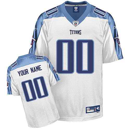 Tennessee Titans Men Customized White Jersey