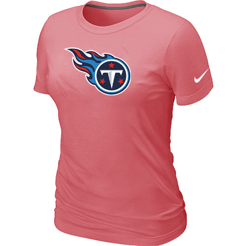 Tennessee Titans Pink Women's Logo T-Shirt