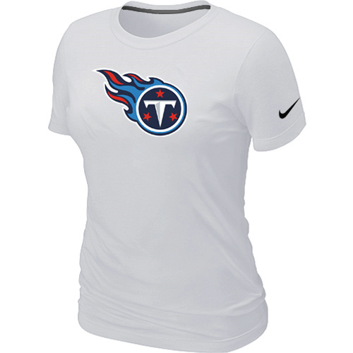 Tennessee Titans White Women's Logo T-Shirt