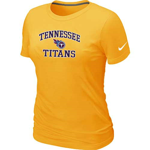 Tennessee Titans Women's Heart & Soul Yellow T-Shirt