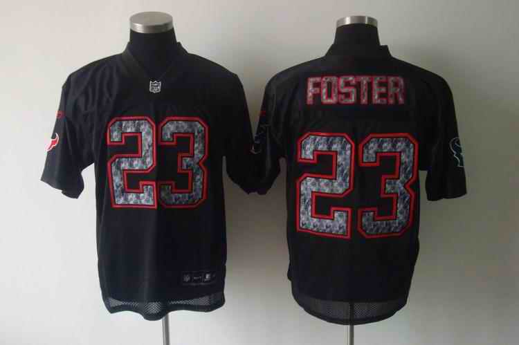 Texans 23 Foster black united sideline Jerseys