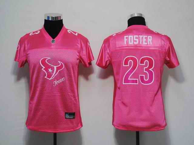 Texans 23 Foster pink 2011 fem fan women Jerseys