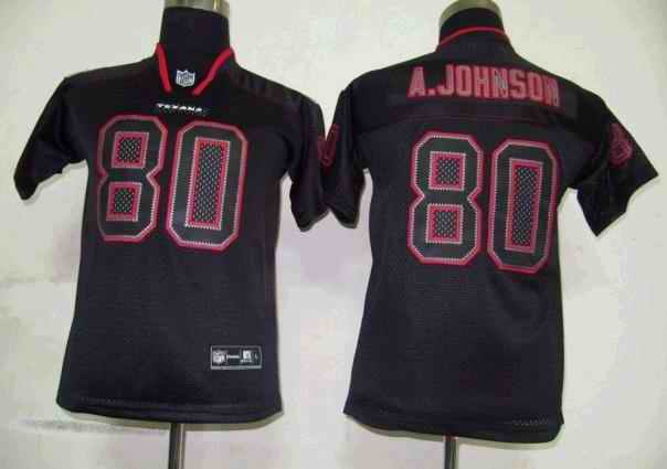 Texans 80 Johnson black field shadow kids Jerseys