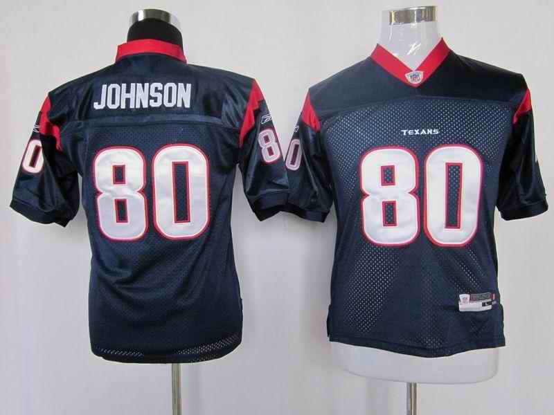 Texans 80 Johnson blue kids Jerseys Texans 80 Johnson blue kids Jerseys