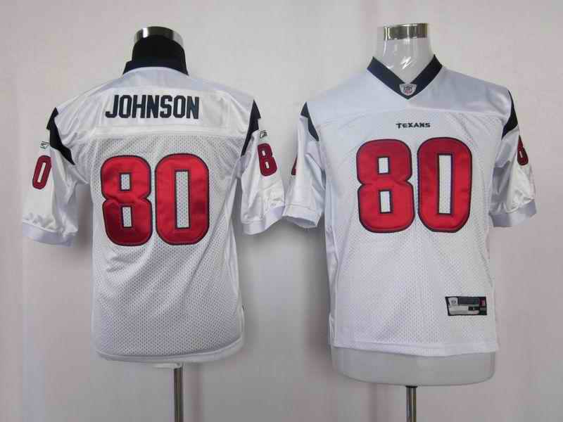 Texans 80 Johnson white kids Jerseys