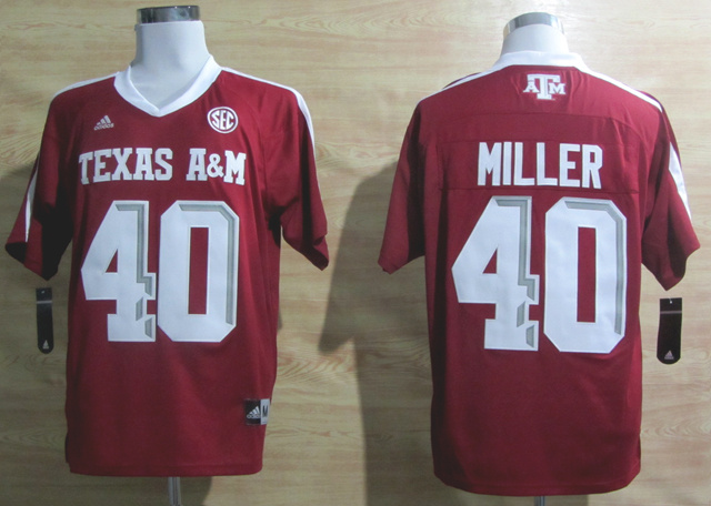 Texas A&M Aggies 40 Miller Red Jerseys