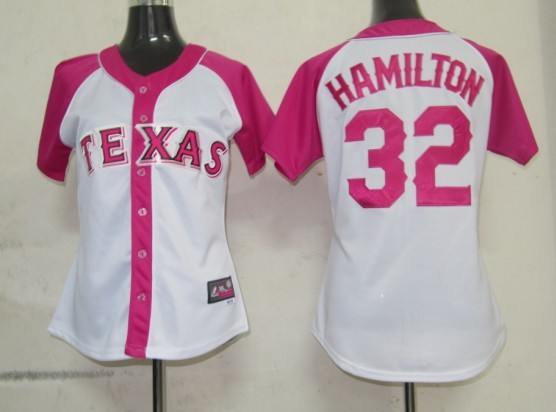 Rangers 32 Hamilton Women Pink Splash Fashion Jersey