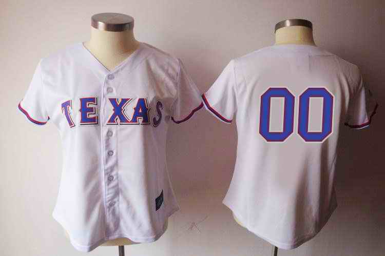 Texas Rangers Blank White Custom Jerseys - Click Image to Close