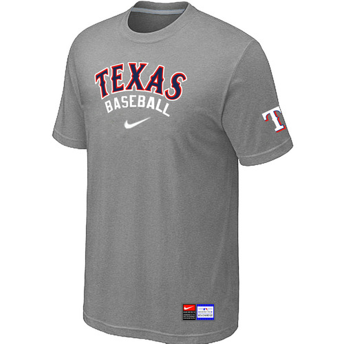 Texas Rangers L.Grey Nike Short Sleeve Practice T-Shirt
