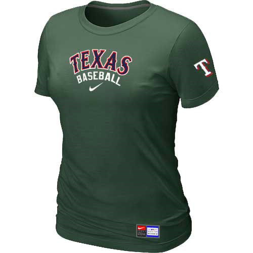 Texas Rangers Nike Women's D.Green Short Sleeve Practice T-Shirt