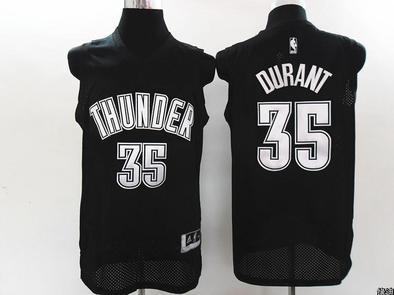 Thunder 35 Durant Black Mesh Jerseys