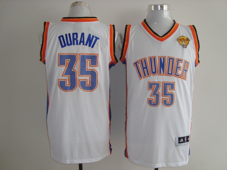 Thunder 35 Durant White Fianls Patch AAA Jerseys