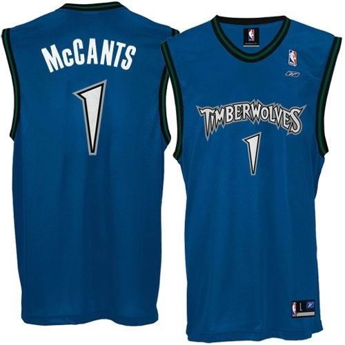 Timberwolves 1 R. McCants Blue Jerseys