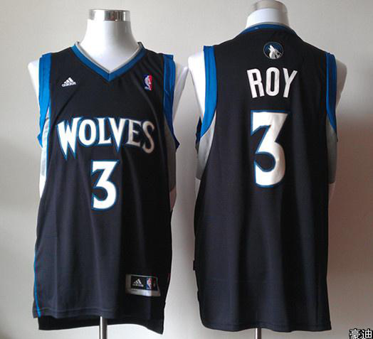 Timberwolves 3 Roy Black New Jerseys