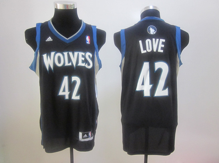 Timberwolves 42 Love Black New Jerseys