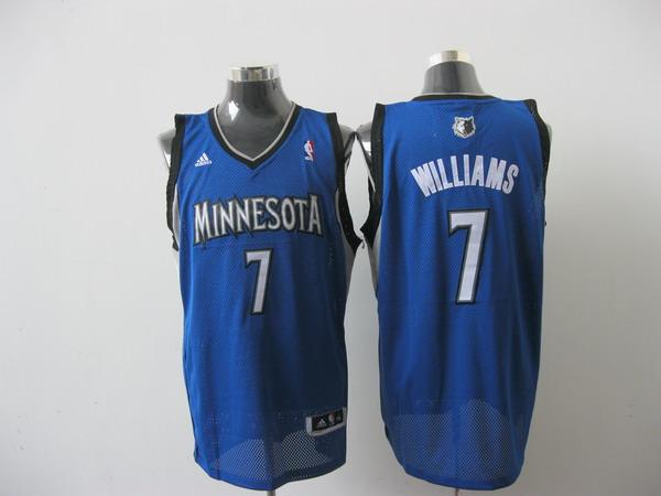 Timberwolves 7 Williams Blue Jerseys