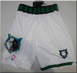 Timberwolves White Shorts