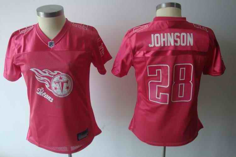 Titans 28 Johnson pink 2011 new women Jerseys