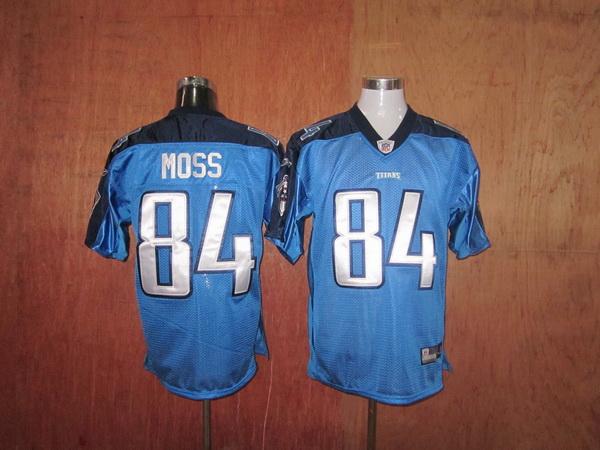 Titans 84 Moss light blue Jerseys