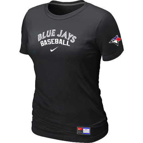 Toronto Blue Jays Nike Women's Black Short Sleeve Practice T-Shirt