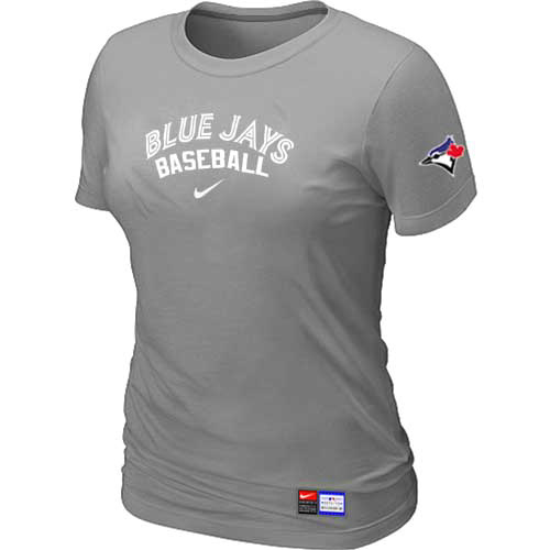 Toronto Blue Jays Nike Women's L.Grey Short Sleeve Practice T-Shirt