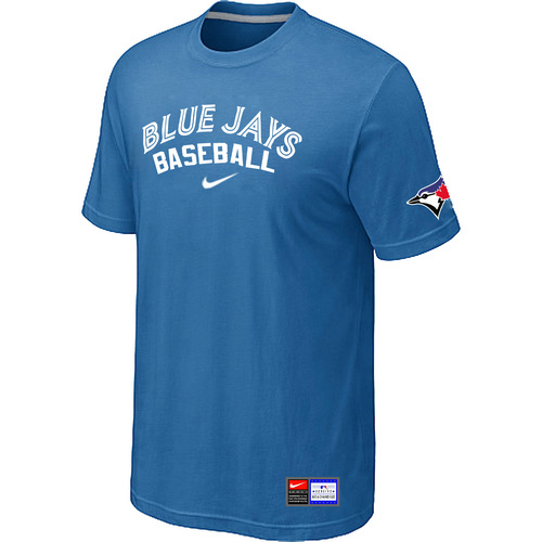 Toronto Blue Jays light Blue Nike Short Sleeve Practice T-Shirt - Click Image to Close