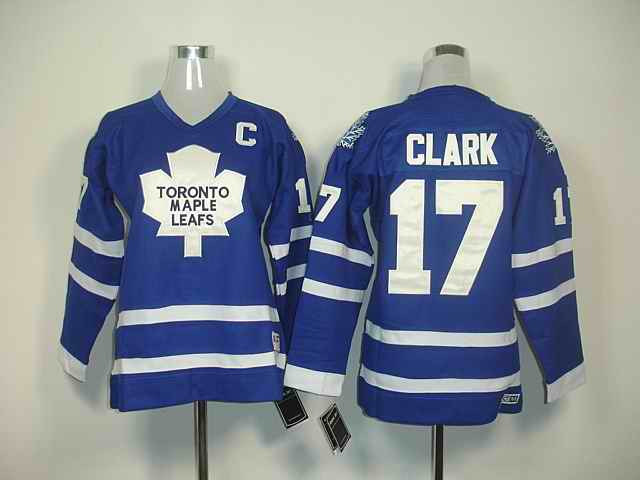 Toronto Maple Leafs 17 CLARK blue jerseys
