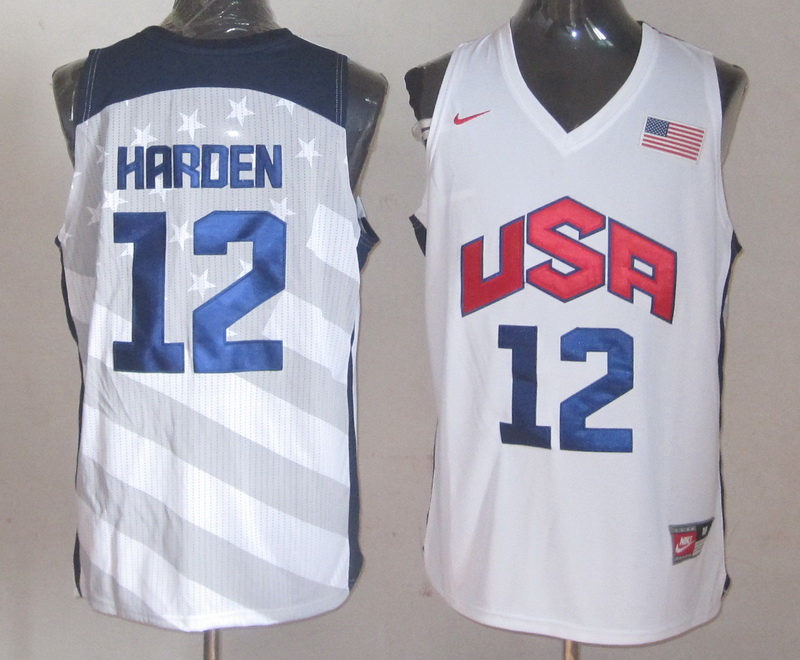 USA 12 Harden White 2012 Jerseys
