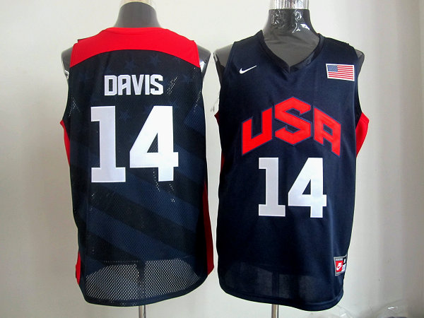 USA 14 Davis Blue 2012 Jerseys